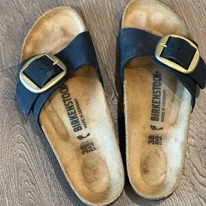 Birkenstock nave blue Madrid big buckle sandal.